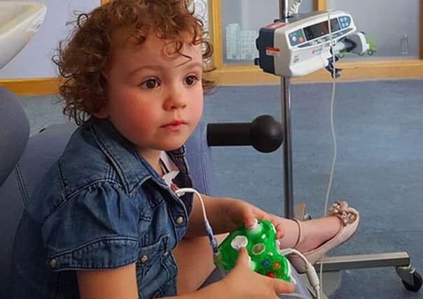 Brave Ava Stark, from Lochgelly, to undergo bone marrow transplant. Picture: Contributed