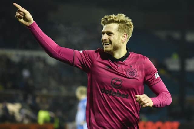 18/11/16 LADBROKES PREMIERSHIP
KILMARNOCK v CELTIC
RUGBY PARK - KILMARNOCK
Celtic's Stuart Armstrong celebrates his opening goal
