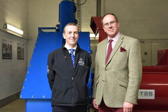 L-R Steven McGrath, relationship manager at Bank of Scotland and Kenneth Bone, owner of Glenkiln Hydro. Picture : Contributed
