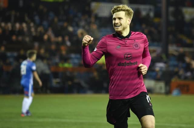 Celtic's Stuart Armstrong celebrates his goal. Picture: SNS