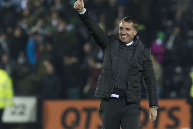 Celtic manager Brendan Rodgers at full-time. Picture: SNS