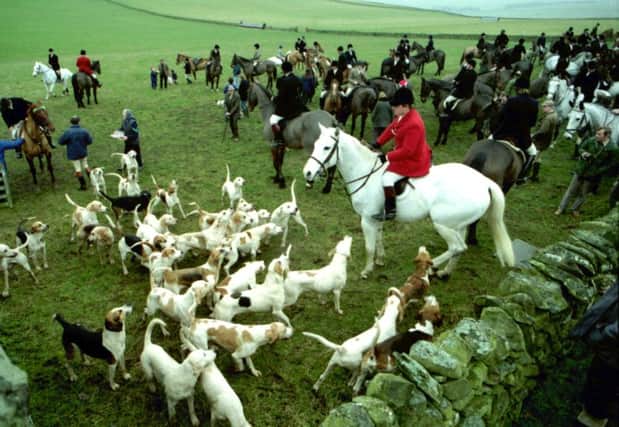 The Lauderdale Hunt at Mosshouses in the Scottish Borders. Picture: Ian Rutherford