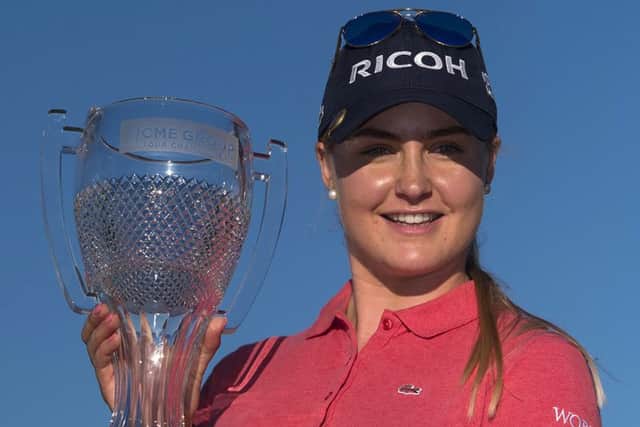 Charley Huxley shows off her trophy. Pic: Gabe Rioux