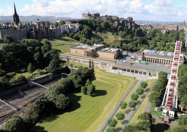 A view of the Scottish National Gallery at The Mound in Edinburgh.