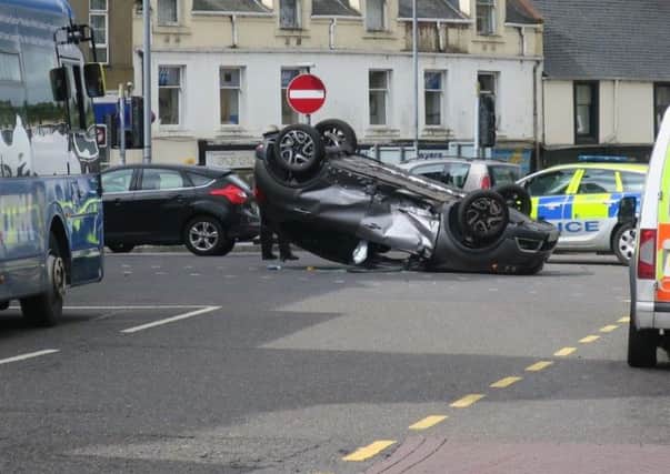 Car crash in Falkirk town centre. Picture: Contributed