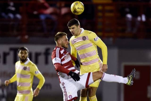 Hearts' Callum Paterson scored his seventh goal of the season against Hamilton. Picture: Rob Casey/SNS