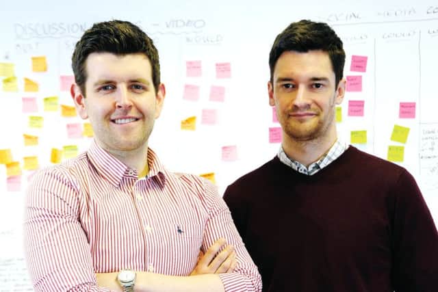 Trtl managing director Michael Corrigan with business partner David Kellock