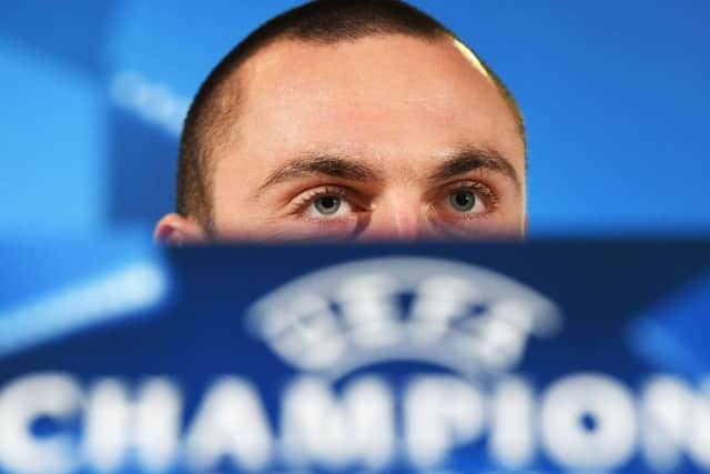 Celtic captain Scott Brown speaks to the press ahead of his side's clash with Barcelona. Picture: Craig Williamson/SNS