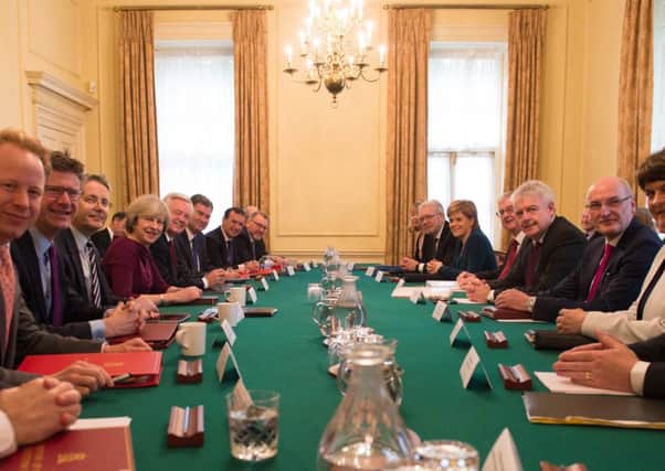 Prime Minister Theresa May holds a Joint Ministerial Council meeting in Downing Street. Picture; PA