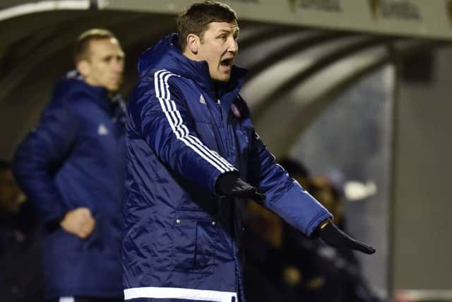 Hamilton player/manager Martin Canning during Monday's draw with Hearts. Picture: SNS