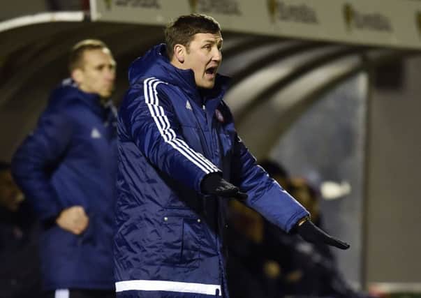Hamilton player/manager Martin Canning during Monday's draw with Hearts. Picture: SNS