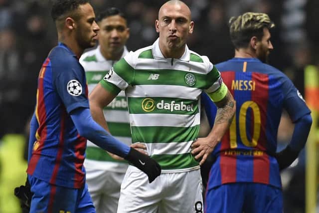 Celtic's Scott Brown is left dejected at the final whistle. Picture: Rob Casey/SNS