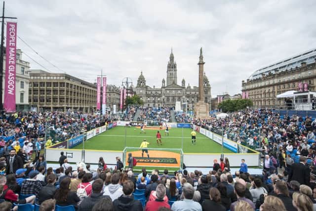 Glasgow hosted the Homeless World Cup in July 2016. Picture: John Devlin