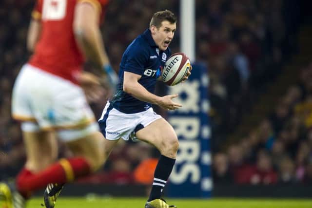 Mark Bennett will reclaim the No13 jersey for Scotland after Huw Jones was ruled out with a foot injury. Picture: SNS/SRU