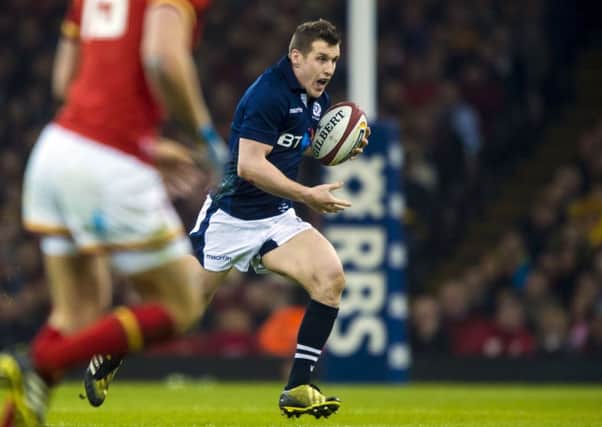 Mark Bennett will reclaim the No13 jersey for Scotland after Huw Jones was ruled out with a foot injury. Picture: SNS/SRU