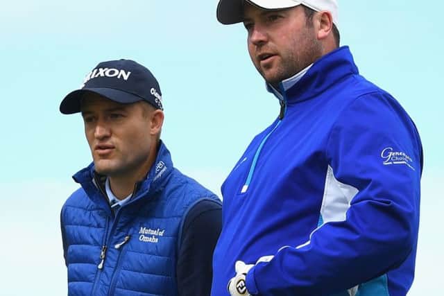 Russell Knox and Duncan Stewart made an eagle and five birdies in a flawless second round in the ISPS Handa World Cup of Golf in Melbourne. Picture: Getty Images