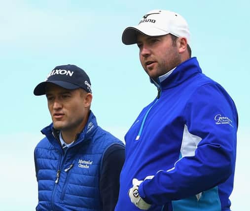 Russell Knox and Duncan Stewart made an eagle and five birdies in a flawless second round in the ISPS Handa World Cup of Golf in Melbourne. Picture: Getty Images