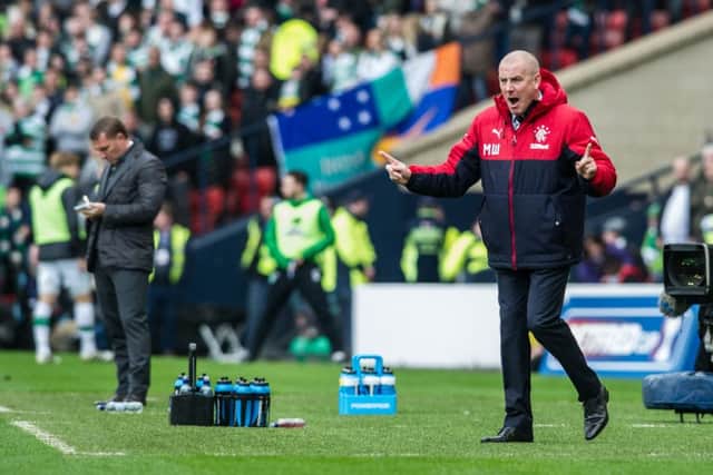 Mark Warburton insists the Ibrox club are bigger than Celtic. Picture: John Devlin