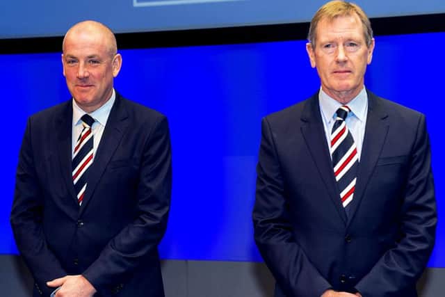 Rangers manager Mark Warburton and chairman Dave King. Picture: SNS