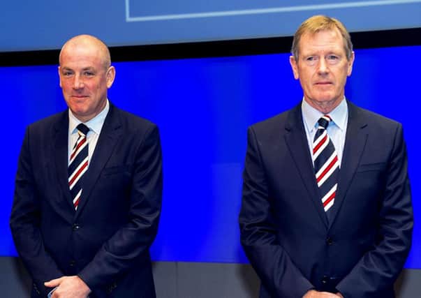 Rangers manager Mark Warburton and chairman Dave King. Picture: SNS