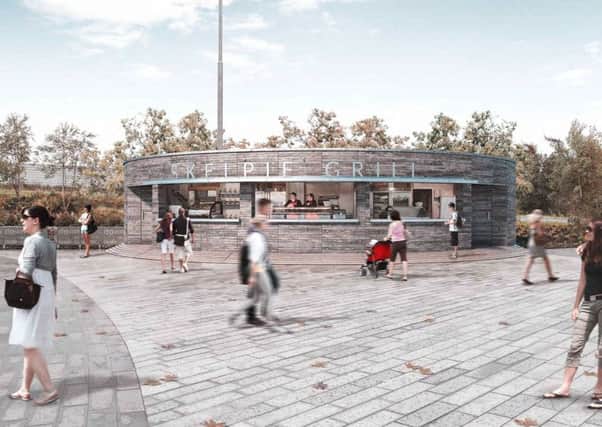 Artist impression of a new food stall at the Kelpies by ADF Architects. Picture: Contributed