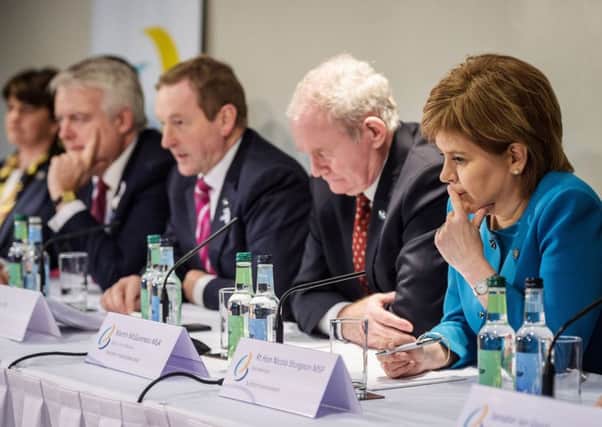 Nicola Sturgeon with the devolved leaders and Irish PM Enda Kenny. Picture: PA