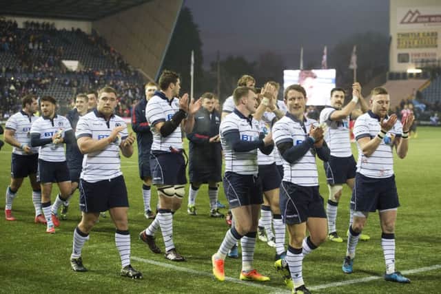 Scotland put in a strong performance in the one-sided victory. Picture: SNS