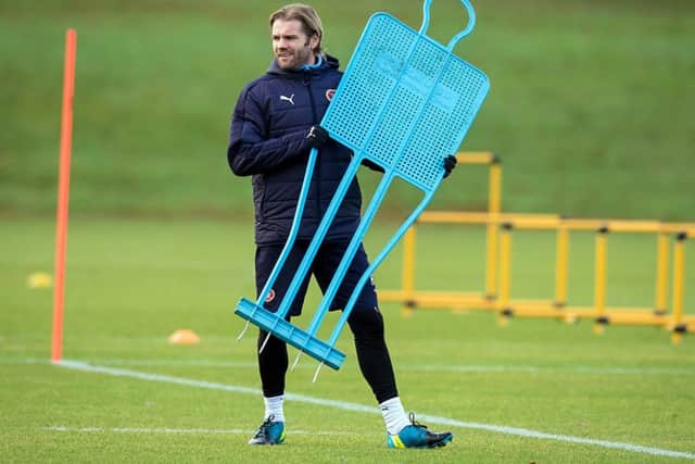 Hearts head coach Robbie Neilson takes training at Oriam, Edinburgh.