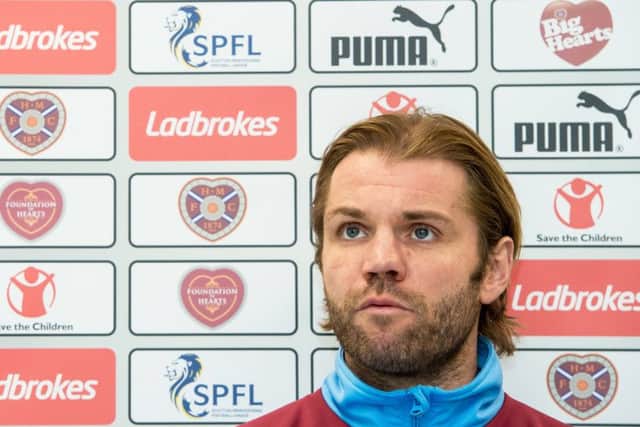 Hearts head coach Robbie Neilson talks to the media ahead of his side's clash with Rangers. Picture: SNS