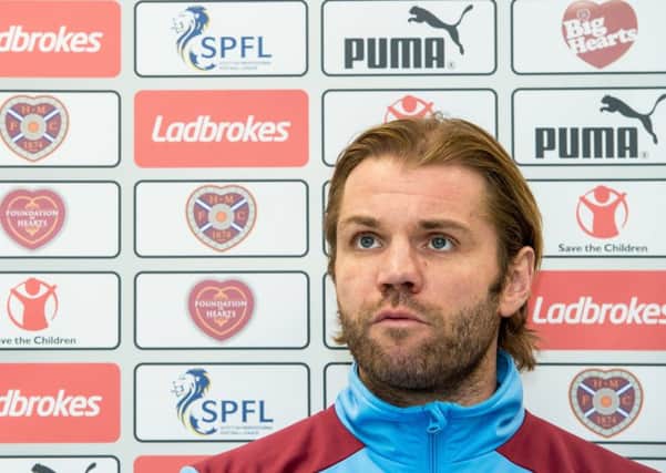 Hearts head coach Robbie Neilson talks to the media ahead of his side's clash with Rangers. Picture: SNS