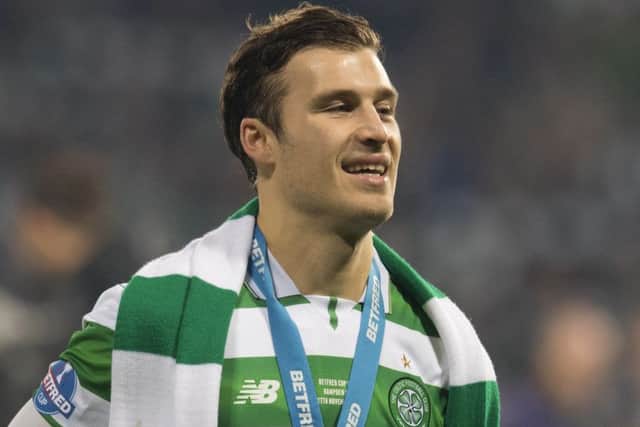 Erik Sviatchenko after Celtic won the Betfred Cup final against Aberdeen. Picture: SNS