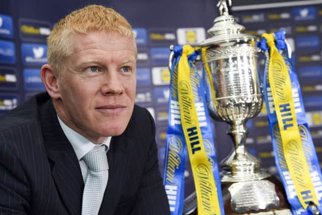Gary Holt, pictured at the Scottish Cup fourth round draw, fears English Championship sides may have been put off recruiting coaches from north of the border. Picture: SNS Group