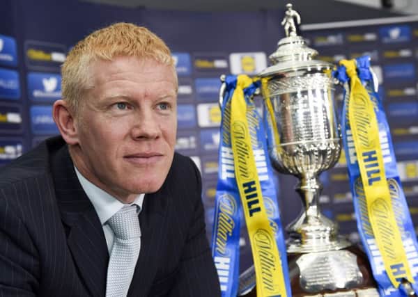 Gary Holt, pictured at the Scottish Cup fourth round draw, fears English Championship sides may have been put off recruiting coaches from north of the border. Picture: SNS Group