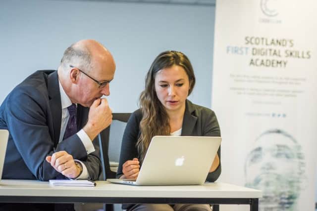 John Swinney hailed CodeClan's role in providing 'job-ready talent' for the digital sector. Picture: Chris Watt