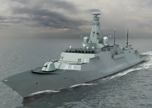 A Type26 Frigate like the ones being built on the Clyde