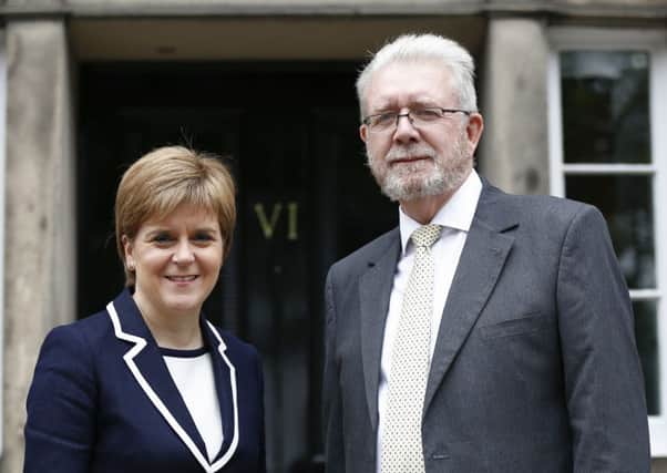 Scotland's place in Europe Minister Michael Russell 
with First Minister Nicola Sturgeon. Picture: Contributed