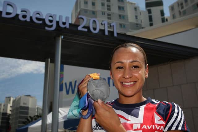 Great Britain's Jessica Ennis-Hill with the Daegu 2011 heptathlon silver medal which will be upgraded to gold. Picture: Dave Thompson/PA Wire