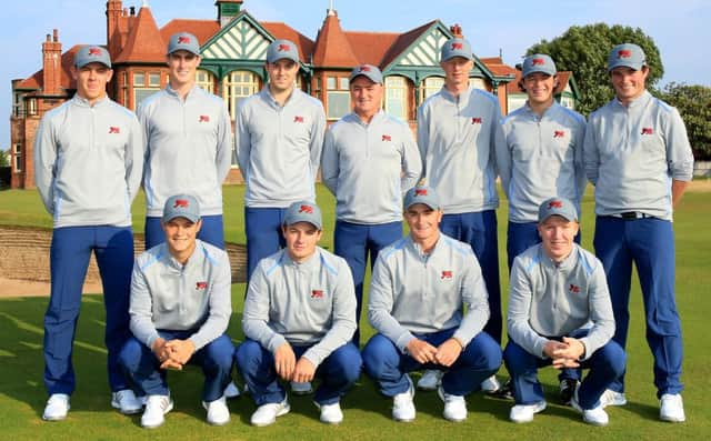Ewen Ferguson, back row second right, and Jack McDonald, front row left, were both in GB&I's winning Walker Cup side at Royal Lytham last year. Picture: Getty Images