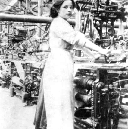 A young woman in one of Fife's many textile companies. PIC Contributed.