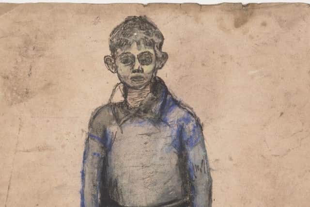 Joan Eardley created this drawing of a Glasgow Schoolboy in 1955.