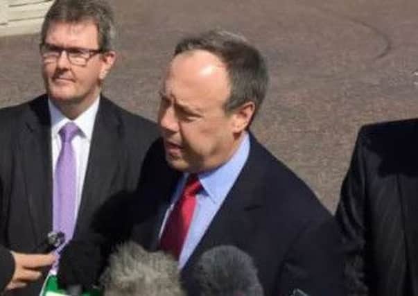 Nigel Dodds (right) the leader of Northern Ireland's DUP, slammed the 'London-centric' awards.