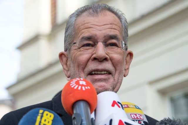 Alexander Van der Bellen won the Austrian presidency for the second time yesterday, winning on a pro-EU liberal platform. Picture: AFP
