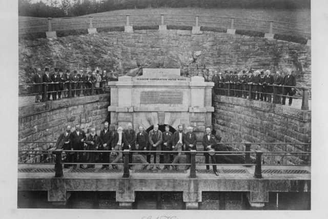 Loch Katrine, sluices at inlet to aquaduct and Royal Cottage