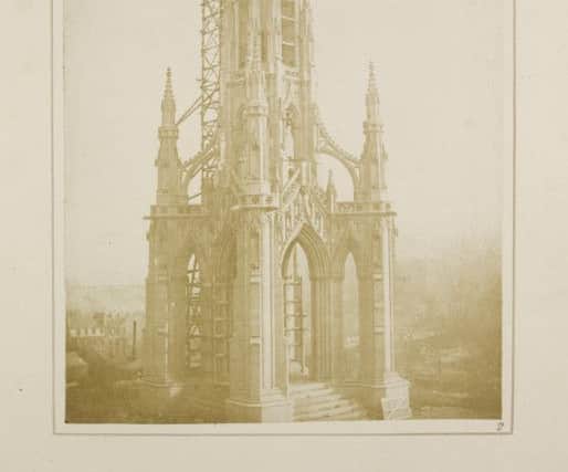 The Scott Monument under construction in the 1840s. Picture: NLS