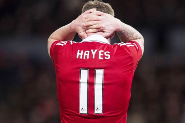 Dejection for Jonny Hayes after Aberdeen's Betfred Cup final defeat by Celtic last weekend. Picture: SNS