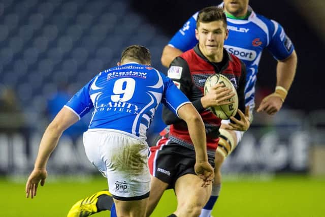 Edinburgh's Blair Kinghorn showed good handling skills. Picture: Bill Murray/SNS