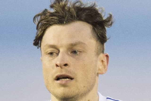 03/05/16 LADBROKES CHAMPIONSHIP PLAY OFF SEMI-FINAL 1ST LEG
PETERHEAD v AYR (1-4)
BALMOOR STADIUM - PETERHEAD
Nicky Riley in action for Peterhead