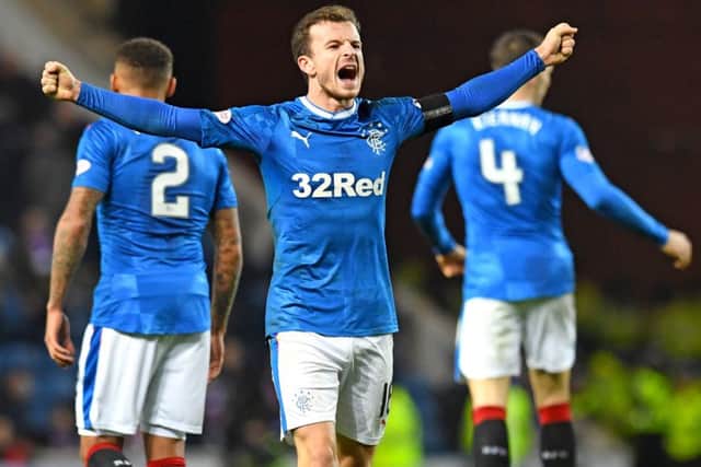 Andy Halliday celebrates at full-time after the 2-1 victory over Aberdeen. Picture: SNS.