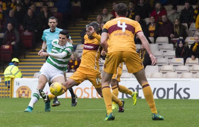 Tom Rogic scores his winner in injury-time. Picture: SNS