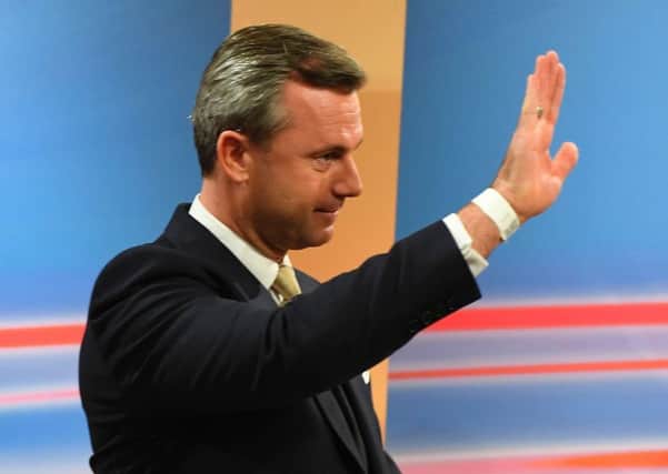 Norbert Hofer called on Austrians to work together after defeat. Picture: AFP/Getty